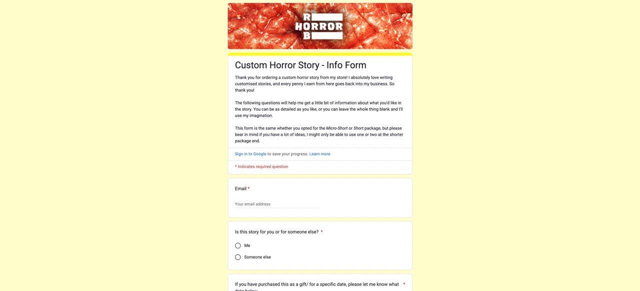 'Custom Horror Story' – A One Of A Kind Experience